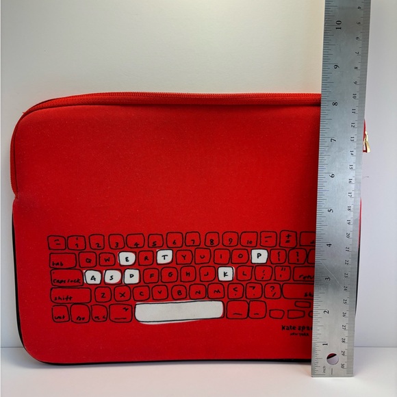 Kate Spade Red Neoprene "Keyboard" Ipad Case - Picture 7 of 8